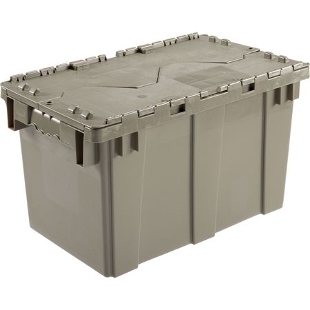 GLOBAL INDUSTRIAL Distribution Container With Hinged Lid 22-3/8x13x13 Gray 257810